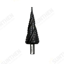 3 Flute 4-12mm 5-23mm Step Drill Bit TiAlN Coated HRC62-65 HSS-Co M35 Cobalt Step Drill Triangular Shank