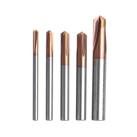 3 Flutes 120 Degree Carbide Chamfer Mill 2-8mm HRC55 Tungsten Steel AlTiN Coating Milling Cutter