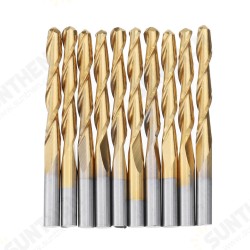 3.175mm Shank Spiral Ball Nose End Mill Cutter Tungsten Carbide Titanuim Coated Milling Cutter CNC Tool