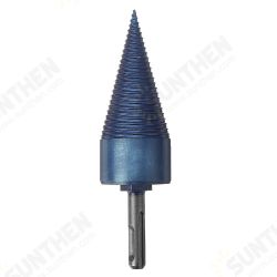 32/42mm Nano Blue Coated HSS Round/Square/Hex Shank Firewood Drill Bit Splitter Wood Split Cone Drill Bit For Tree Cutting