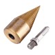 32/42mm Titanium Coated HSS Round/Square/Hexagonal Shank Firewood Drill Bit Splitter Wood Split Cone Drill Bit For Tree Cutting