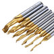 3/4/5/6/8/10/12mm Titanium End Mill CNC Engraving Router Bits HSS M2 Single Flute Spiral Milling Cutter for Aluminum