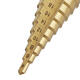 4-12/4-20/4-32mm HSS 6542 Titanium Coated Step Drill Bit Triangle Shank 4-12/4-20/4-32mm HSS 6542 Titanium Coated Step Drill Bit Triangle Shank