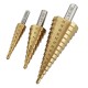 4-12/4-20/4-32mm HSS 6542 Titanium Coated Step Drill Bit Triangle Shank 4-12/4-20/4-32mm HSS 6542 Titanium Coated Step Drill Bit Triangle Shank