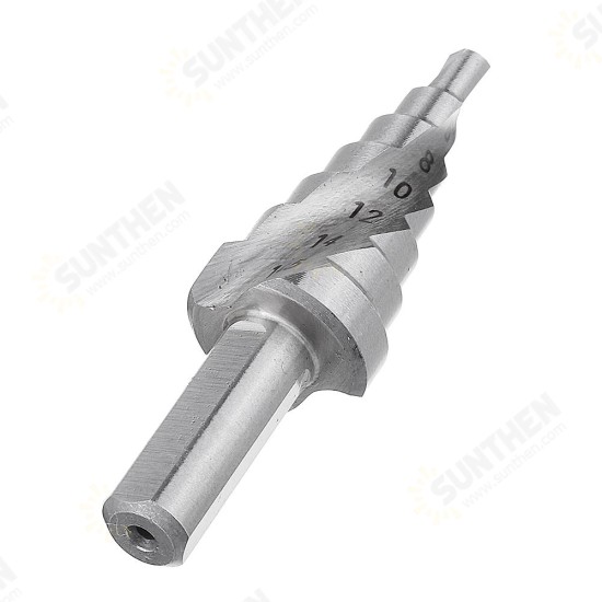 4-16.5mm HSS Step Drill Bit High Speed Steel Triangular Handle Spiral Groove Step Drill Bit