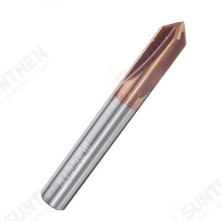 4 Flutes 90 Degree Chamfer Mill HRC60 3-12mm Tungsten Steel AlTiN Coating Milling Cutter
