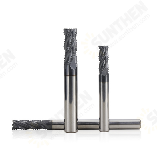 4/6/8/10/12mm Tungsten Carbide HRC55 Roughing End Mill 4 Flute Spiral CNC Router Bit TiAIN Coating End Milling Cutter 4/6/8/10/12mm Tungsten Carbide HRC55 Roughing End Mill 4 Flute Spiral CNC Router Bit TiAIN Coating End Milling Cutter