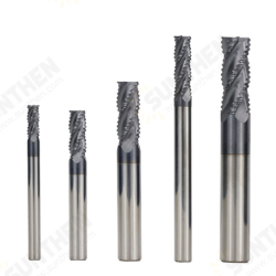 4/6/8/10/12mm Tungsten Carbide HRC55 Roughing End Mill 4 Flute Spiral CNC Router Bit TiAIN Coating End Milling Cutter