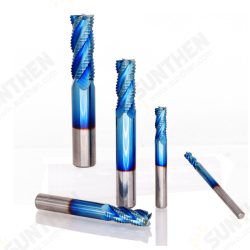 4mm-12mm Blue Nano Coating Roughing End Mill 4 Flute Spiral Carbide End Mill CNC Router Bit End Milling Cutter 4mm-12mm Blue Nano Coating Roughing End Mill 4 Flute Spiral Carbide End Mill CNC Router Bit End Milling Cutter