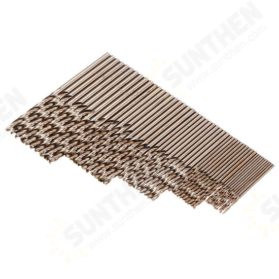 50pcs 1/1.5/2/2.5/3mm HSS M35 Cobalt Twist Drill Bit 50pcs 1/1.5/2/2.5/3mm HSS M35 Cobalt Twist Drill Bit