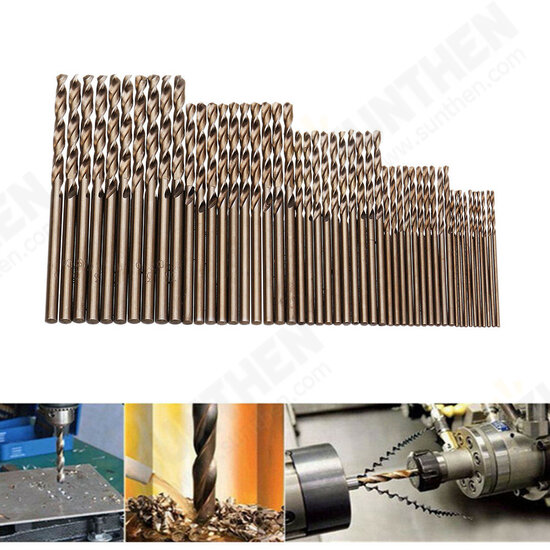 50pcs 1/1.5/2/2.5/3mm HSS M35 Cobalt Twist Drill Bit 50pcs 1/1.5/2/2.5/3mm HSS M35 Cobalt Twist Drill Bit