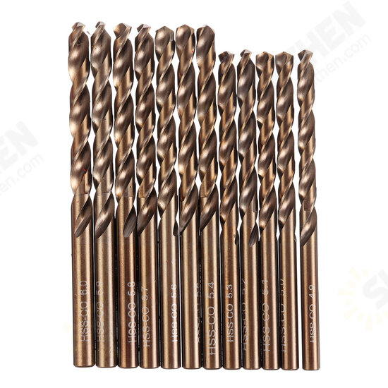 51Pcs 1-6mm M35 Cobalt Drill Bit Set HSS-Co Jobber Length Twist Drill Bits with Metal Case for Stainless Steel Wood Metal Drilling 51Pcs 1-6mm M35 Cobalt Drill Bit Set HSS-Co Jobber Length Twist Drill Bits with Metal Case for Stainless Steel Wood Metal Drilling