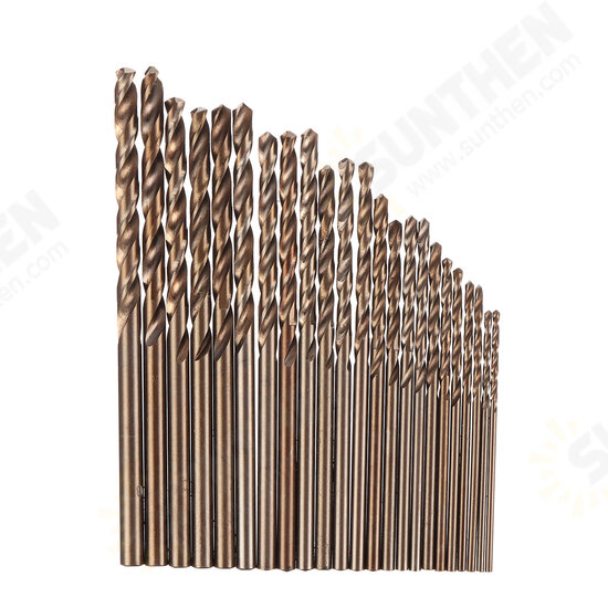 51Pcs 1-6mm M35 Cobalt Drill Bit Set HSS-Co Jobber Length Twist Drill Bits with Metal Case for Stainless Steel Wood Metal Drilling 51Pcs 1-6mm M35 Cobalt Drill Bit Set HSS-Co Jobber Length Twist Drill Bits with Metal Case for Stainless Steel Wood Metal Drilling