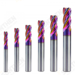 5/6/8/10/12mm ULTRA Surface Tungsten Carbide End Mill HRC60 4 Flute Spiral End Milling Cutter CNC Router Bit