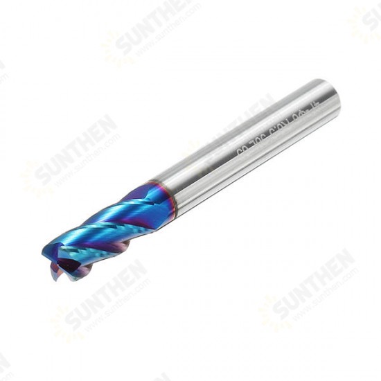 5/6/8mm R0.5 Nano Blue Coating Carbide End Mill HRC60 4 Flute CNC Milling Cutter 5/6/8mm R0.5 Nano Blue Coating Carbide End Mill HRC60 4 Flute CNC Milling Cutter