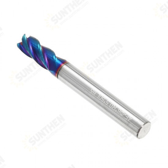 5/6/8mm R0.5 Nano Blue Coating Carbide End Mill HRC60 4 Flute CNC Milling Cutter 5/6/8mm R0.5 Nano Blue Coating Carbide End Mill HRC60 4 Flute CNC Milling Cutter