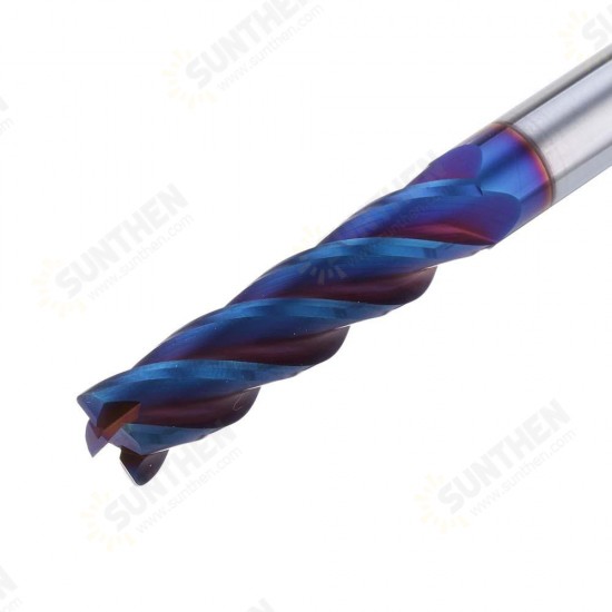 5/6/8mm R0.5 Nano Blue Coating Carbide End Mill HRC60 4 Flute CNC Milling Cutter 5/6/8mm R0.5 Nano Blue Coating Carbide End Mill HRC60 4 Flute CNC Milling Cutter