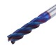 5/6/8mm R0.5 Nano Blue Coating Carbide End Mill HRC60 4 Flute CNC Milling Cutter 5/6/8mm R0.5 Nano Blue Coating Carbide End Mill HRC60 4 Flute CNC Milling Cutter