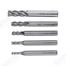5pcs 1/8-5/16 Inch Imperial Milling Cutter High Speed Steel CNC Cutter Spiral End Mill 5pcs 1/8-5/16 Inch Imperial Milling Cutter High Speed Steel CNC Cutter Spiral End Mill