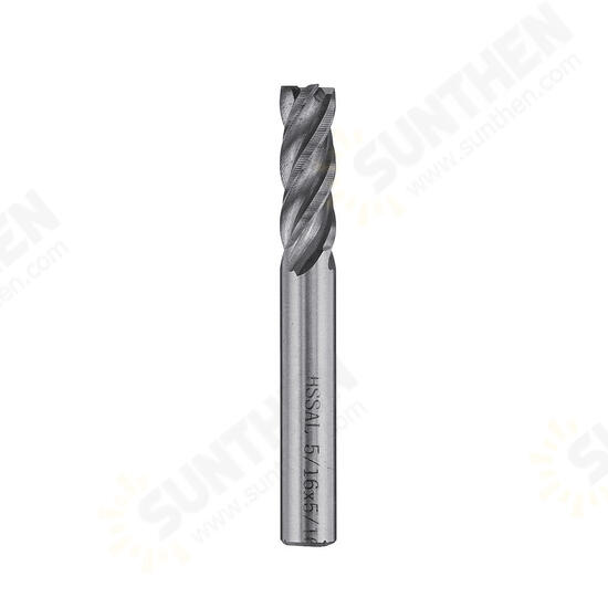 5pcs 1/8-5/16 Inch Imperial Milling Cutter High Speed Steel CNC Cutter Spiral End Mill