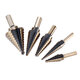 5pcs HSS Step Drill Bit Set Hole Cutter Drilling Tool Multiple Hole 50 Sizes with Aluminum Case 5pcs HSS Step Drill Bit Set Hole Cutter Drilling Tool Multiple Hole 50 Sizes with Aluminum Case