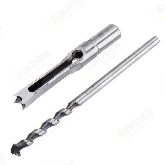 6.35/7.94/9.5/12.7mm Woodworking Square Hole Drill Bit Mortising Chisel 1/4 to 1/2 Inch