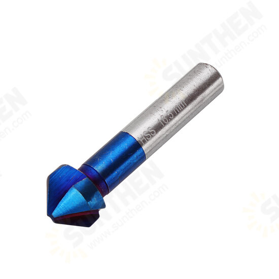6Pcs 3 Flutes HSS Blue Nano Chamfering End Mill 90 Degree Chamfer Cutter Countersink Drill Bit 6Pcs 3 Flutes HSS Blue Nano Chamfering End Mill 90 Degree Chamfer Cutter Countersink Drill Bit