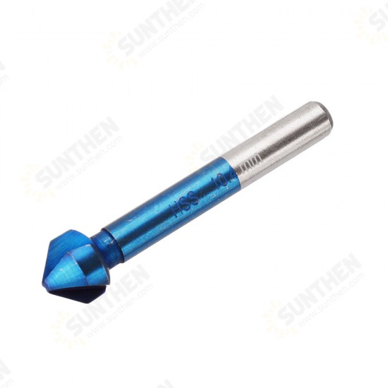 6Pcs 3 Flutes HSS Blue Nano Chamfering End Mill 90 Degree Chamfer Cutter Countersink Drill Bit 6Pcs 3 Flutes HSS Blue Nano Chamfering End Mill 90 Degree Chamfer Cutter Countersink Drill Bit