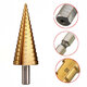 6Pcs HSS Titanium Coated Step Drill Bit With Center Punch Drill Set Hole Cutter Drilling Tool 6Pcs HSS Titanium Coated Step Drill Bit With Center Punch Drill Set Hole Cutter Drilling Tool