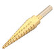 6Pcs HSS Titanium Coated Step Drill Bit With Center Punch Drill Set Hole Cutter Drilling Tool 6Pcs HSS Titanium Coated Step Drill Bit With Center Punch Drill Set Hole Cutter Drilling Tool