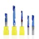 6mm Shank 1 Flute Spiral End Mill Carbide End Mill Blue Nano Coating CNC Router Bit Single Flute End Mill Milling Cutter