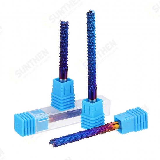 6mm Shank 22/25/32/42/52mm Tungsten Carbide Milling Cutter Blue Nano Coated End Mill 6mm Shank 22/25/32/42/52mm Tungsten Carbide Milling Cutter Blue Nano Coated End Mill