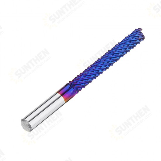 6mm Shank 22/25/32/42/52mm Tungsten Carbide Milling Cutter Blue Nano Coated End Mill 6mm Shank 22/25/32/42/52mm Tungsten Carbide Milling Cutter Blue Nano Coated End Mill