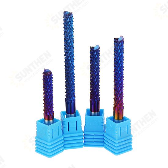 6mm Shank 22/25/32/42/52mm Tungsten Carbide Milling Cutter Blue Nano Coated End Mill 6mm Shank 22/25/32/42/52mm Tungsten Carbide Milling Cutter Blue Nano Coated End Mill