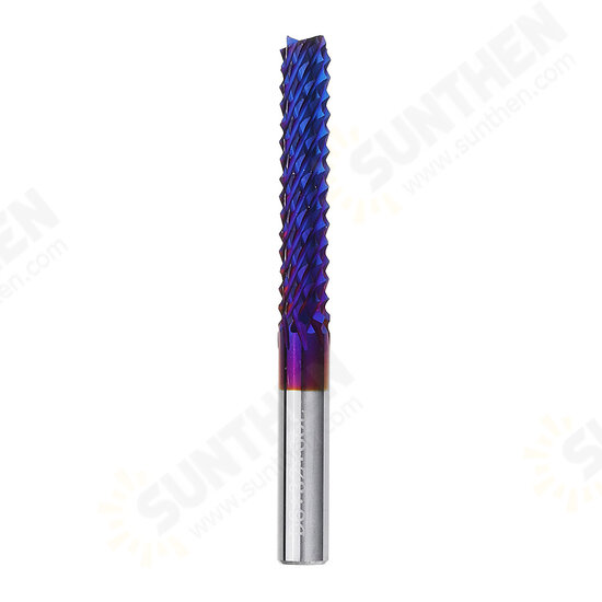 6mm Shank 32mm Tungsten Carbide Milling Cutter Blue Nano Coated End Mill