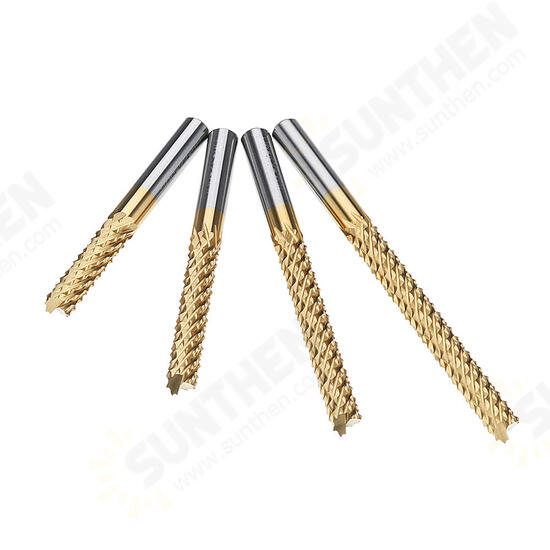 6mm Shank Tungsten Carbide End Mill Titanuim Coated PCB Milling Cutter 22/32/42/52mm 6mm Shank Tungsten Carbide End Mill Titanuim Coated PCB Milling Cutter 22/32/42/52mm