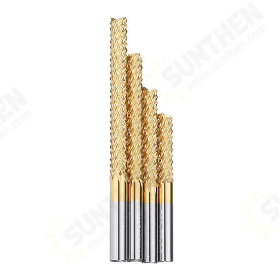 6mm Shank Tungsten Carbide End Mill Titanuim Coated PCB Milling Cutter 22/32/42/52mm 6mm Shank Tungsten Carbide End Mill Titanuim Coated PCB Milling Cutter 22/32/42/52mm