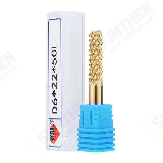 6mm Shank Tungsten Carbide End Mill Titanuim Coated PCB Milling Cutter 22/32/42/52mm 6mm Shank Tungsten Carbide End Mill Titanuim Coated PCB Milling Cutter 22/32/42/52mm
