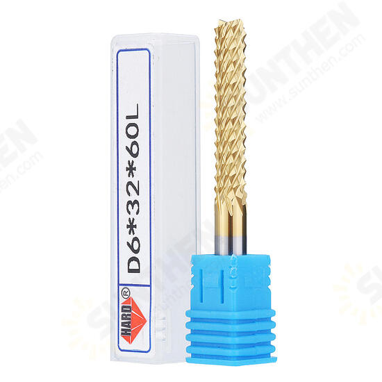 6mm Shank Tungsten Carbide End Mill Titanuim Coated PCB Milling Cutter 22/32/42/52mm 6mm Shank Tungsten Carbide End Mill Titanuim Coated PCB Milling Cutter 22/32/42/52mm