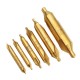 6pcs 1/1.5/2/2.5/3/5mm Center Drills 60 Degree HSS Titanium Coated Countersink Drill Bit