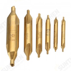 6pcs 1/1.5/2/2.5/3/5mm Center Drills 60 Degree HSS Titanium Coated Countersink Drill Bit 6pcs 1/1.5/2/2.5/3/5mm Center Drills 60 Degree HSS Titanium Coated Countersink Drill Bit