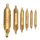 6pcs 1/1.5/2/2.5/3/5mm Center Drills 60 Degree HSS Titanium Coated Countersink Drill Bit