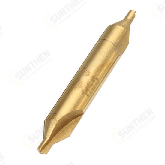 6pcs 1/1.5/2/2.5/3/5mm Center Drills 60 Degree HSS Titanium Coated Countersink Drill Bit