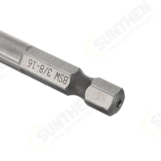 6pcs 1/8-3/8 Inch BSW Thread HSS Combination Drill Tap Bit Set Hex Shank Deburr Countersink Bits 6pcs 1/8-3/8 Inch BSW Thread HSS Combination Drill Tap Bit Set Hex Shank Deburr Countersink Bits