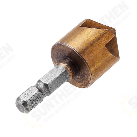 6pcs 6-19mm 82 Degree 5 Flute Titanium Chamfering Cutter Hex Shank Countersink Drill Bit 6pcs 6-19mm 82 Degree 5 Flute Titanium Chamfering Cutter Hex Shank Countersink Drill Bit