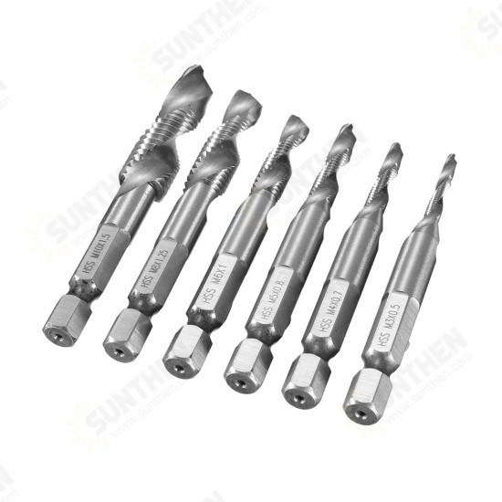 6pcs HSS 1/4inch Hex Shank Countersink Drill Bit Set UNC or Metric Deburr Countersink Bits 6pcs HSS 1/4inch Hex Shank Countersink Drill Bit Set UNC or Metric Deburr Countersink Bits