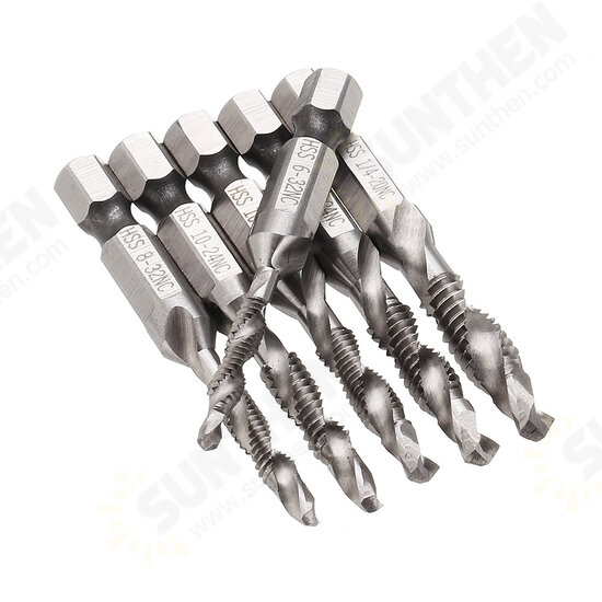 6pcs HSS 1/4inch Hex Shank Countersink Drill Bit Set UNC or Metric Deburr Countersink Bits 6pcs HSS 1/4inch Hex Shank Countersink Drill Bit Set UNC or Metric Deburr Countersink Bits