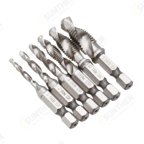 6pcs HSS 1/4inch Hex Shank Countersink Drill Bit Set UNC or Metric Deburr Countersink Bits 6pcs HSS 1/4inch Hex Shank Countersink Drill Bit Set UNC or Metric Deburr Countersink Bits