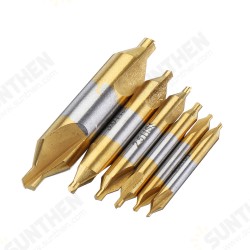 6pcs HSS Center Drill Bit 1/1.5/2/2.5/3/5mm 60 Degree Titanium Coated Countersink Drill Bit 6pcs HSS Center Drill Bit 1/1.5/2/2.5/3/5mm 60 Degree Titanium Coated Countersink Drill Bit
