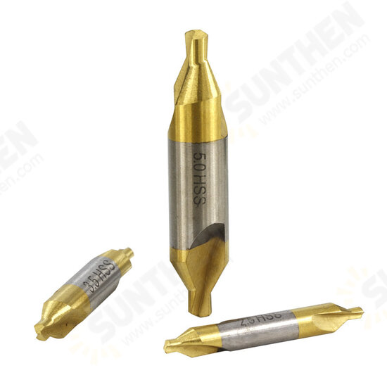 6pcs HSS Center Drill Bit 1/1.5/2/2.5/3/5mm 60 Degree Titanium Coated Countersink Drill Bit 6pcs HSS Center Drill Bit 1/1.5/2/2.5/3/5mm 60 Degree Titanium Coated Countersink Drill Bit